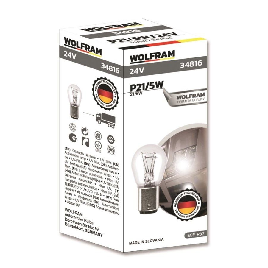 Wolfram P21/5W 1016 Ampul