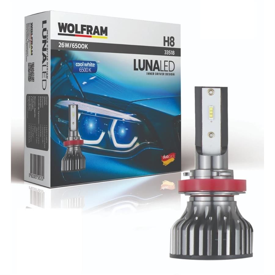 Wolfram Luna H8 Led Far Ampul Takımı