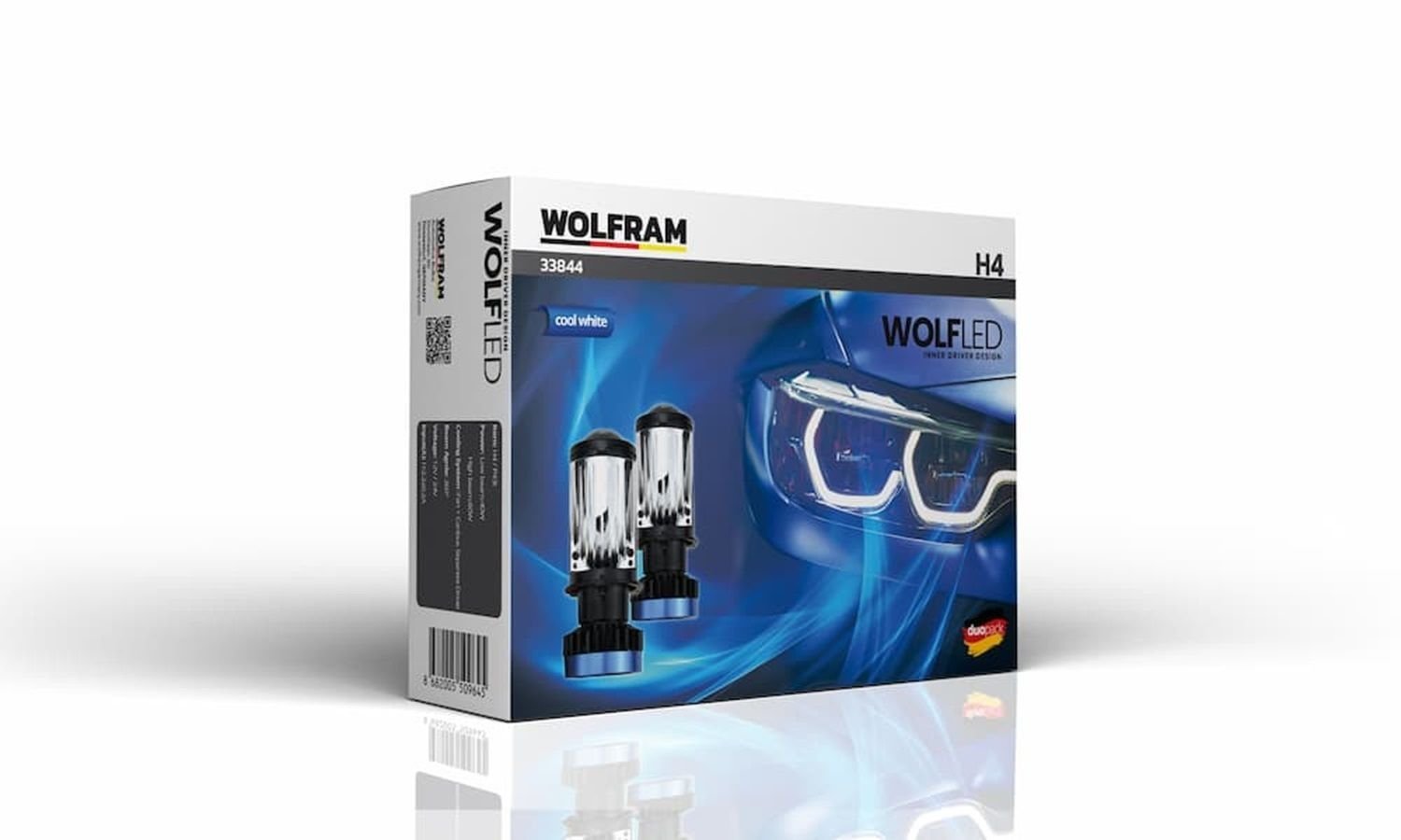 Wolfram Wolf Serisi Mercekli H4 Led Far Ampul Takımı