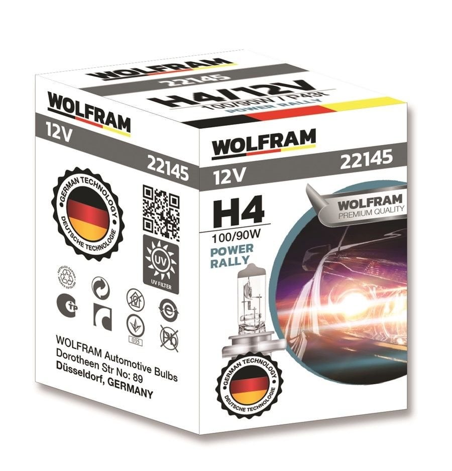 Wolfram H4 Standart Işık Tırnaklı Yüksekwatt P43T Ampul