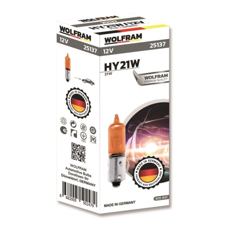 Wolfram Hy21 Civalı Mercekli Amber Sarı
