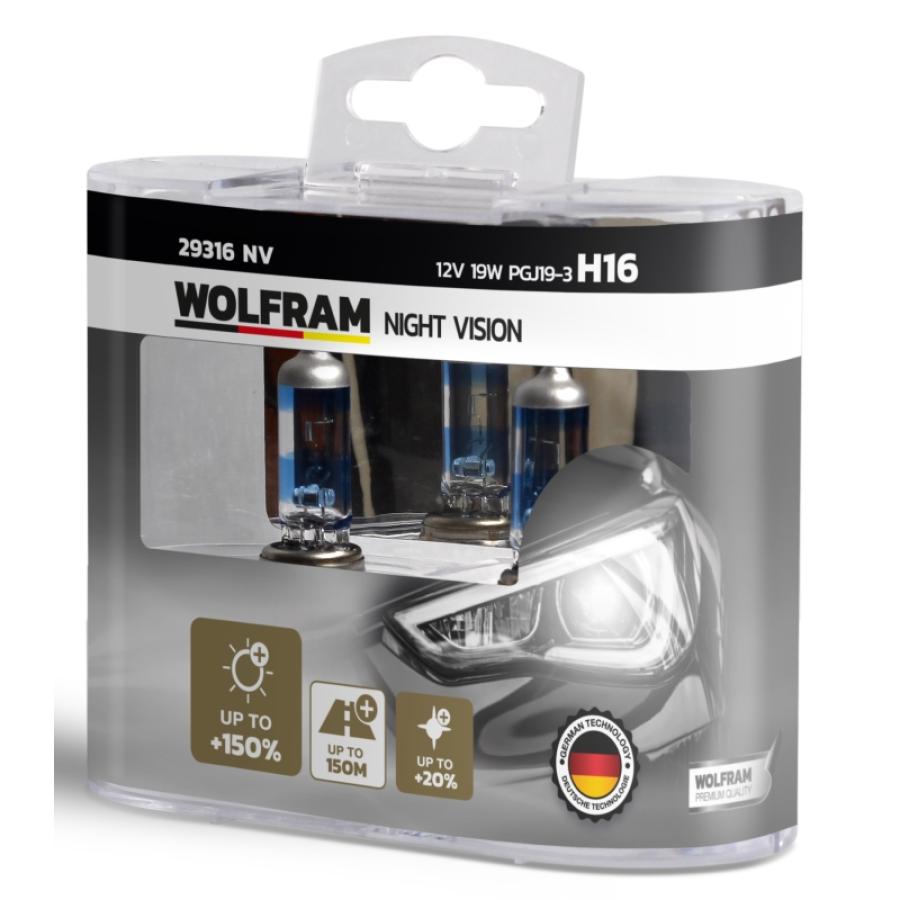 Wolfram H16 Nıght Vısıon +150% Fazla + 20% Beyaz Işık