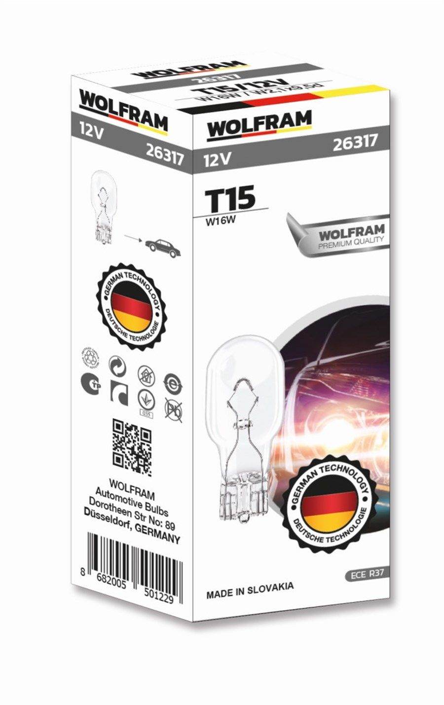 Wolfram T15 W16W Büyük Dipsiz Ampul