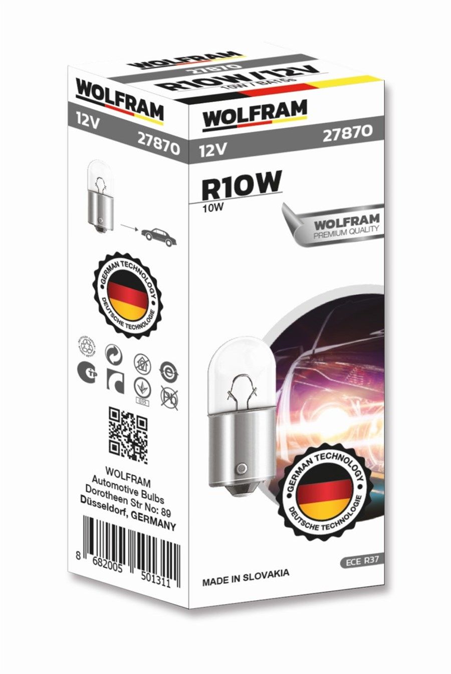 Wolfram R10W 67 Ampul