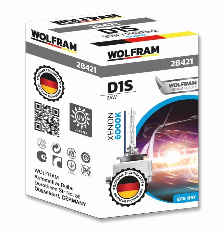 Wolfram D1S Xenarc 6000K Beyaz Işık