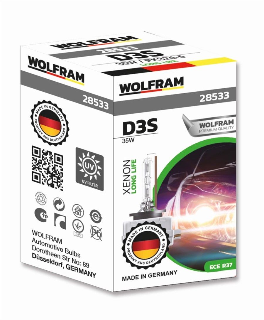 Wolfram D3S Xenarc 4300K Uzun Ömür Gün Işığı