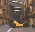 Oval Forklift Çalışma Lambası Mavi E Belgeli