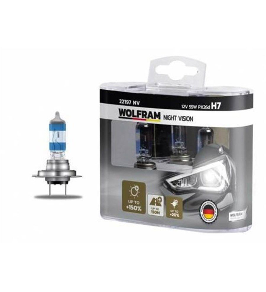 Wolfram H7 Nıght Vısıon +150% Fazla + 20% Beyaz Işık